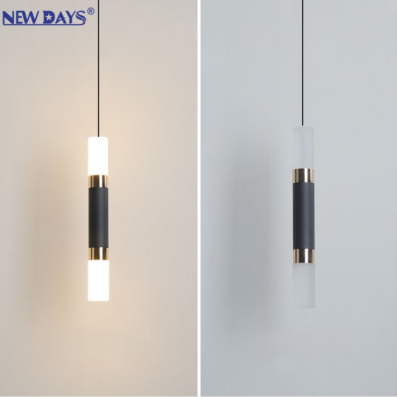 NEWDAYS cross-border new led double-head magnetic track chandelier, creative bedside lamp for bedroom, energy-saving high-brightness lighting for dining room atmosphere chandelier Item Picture
