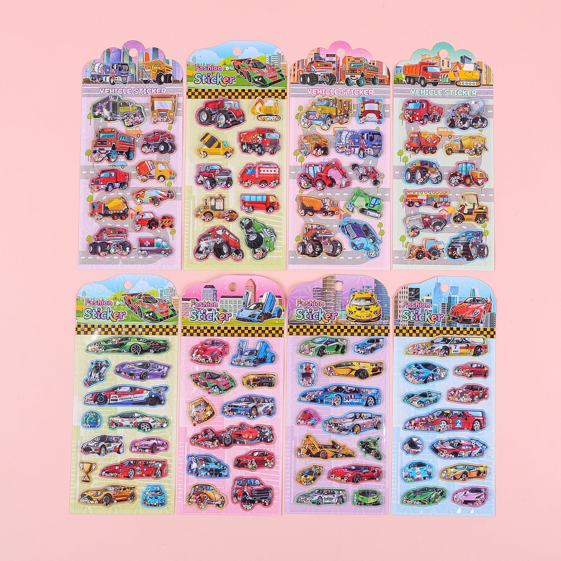 Yoyo Fun Water Stickers, engineering vehicles, cars, Marine animals, 3D quicksand, Yoyo Fun Reward Decorative stickers, diy stickers details Picture