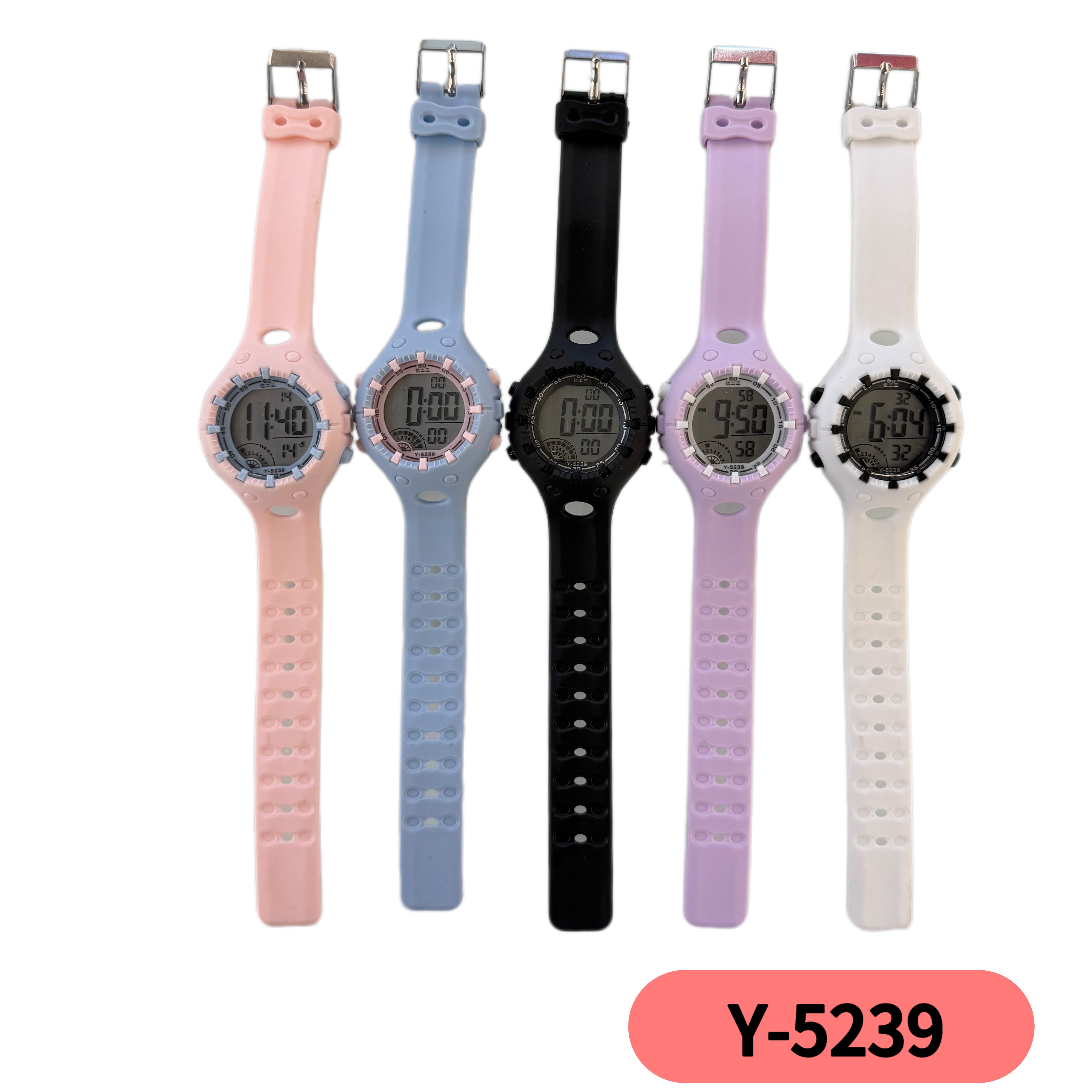 The YITONG basic model electronic watch from YITONG offers high cost performance and durability. It is specially designed for students to wear in class and daily life. The Y-5239 color waterproof luminous sports electronic watch for both men and women is a trendy electronic watch Application Scenario