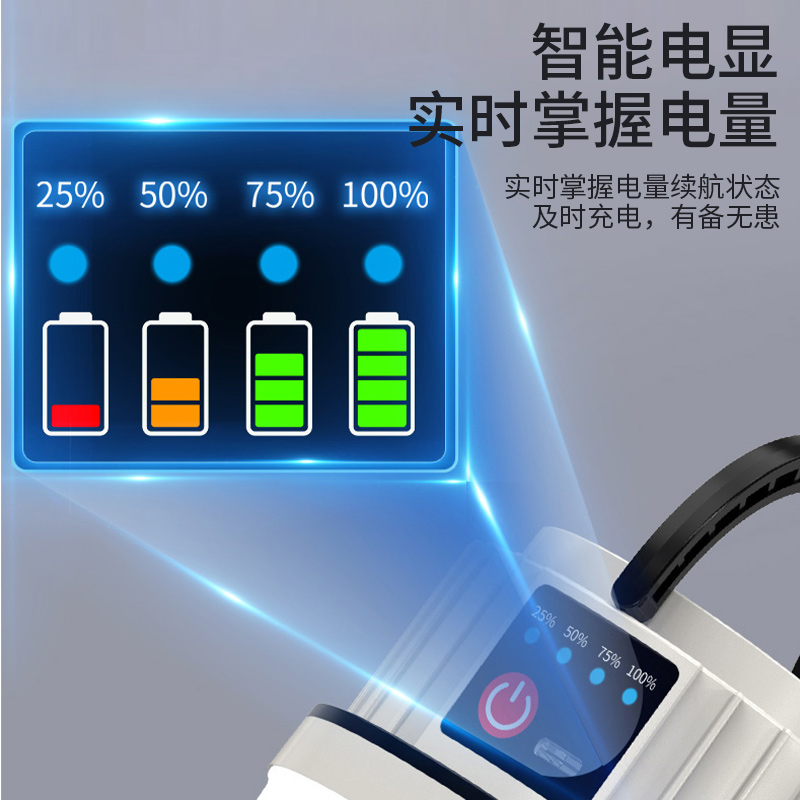 Blue and white portable solar camping lamp, outdoor camping lighting fixture Application Scenario