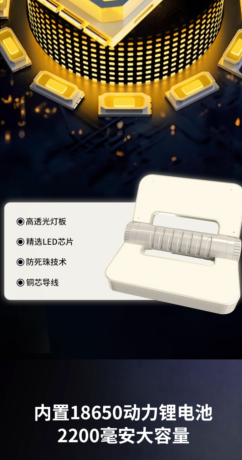 太阳能灯户外便携式可折叠多功能露营灯手电筒应急工作灯详情4