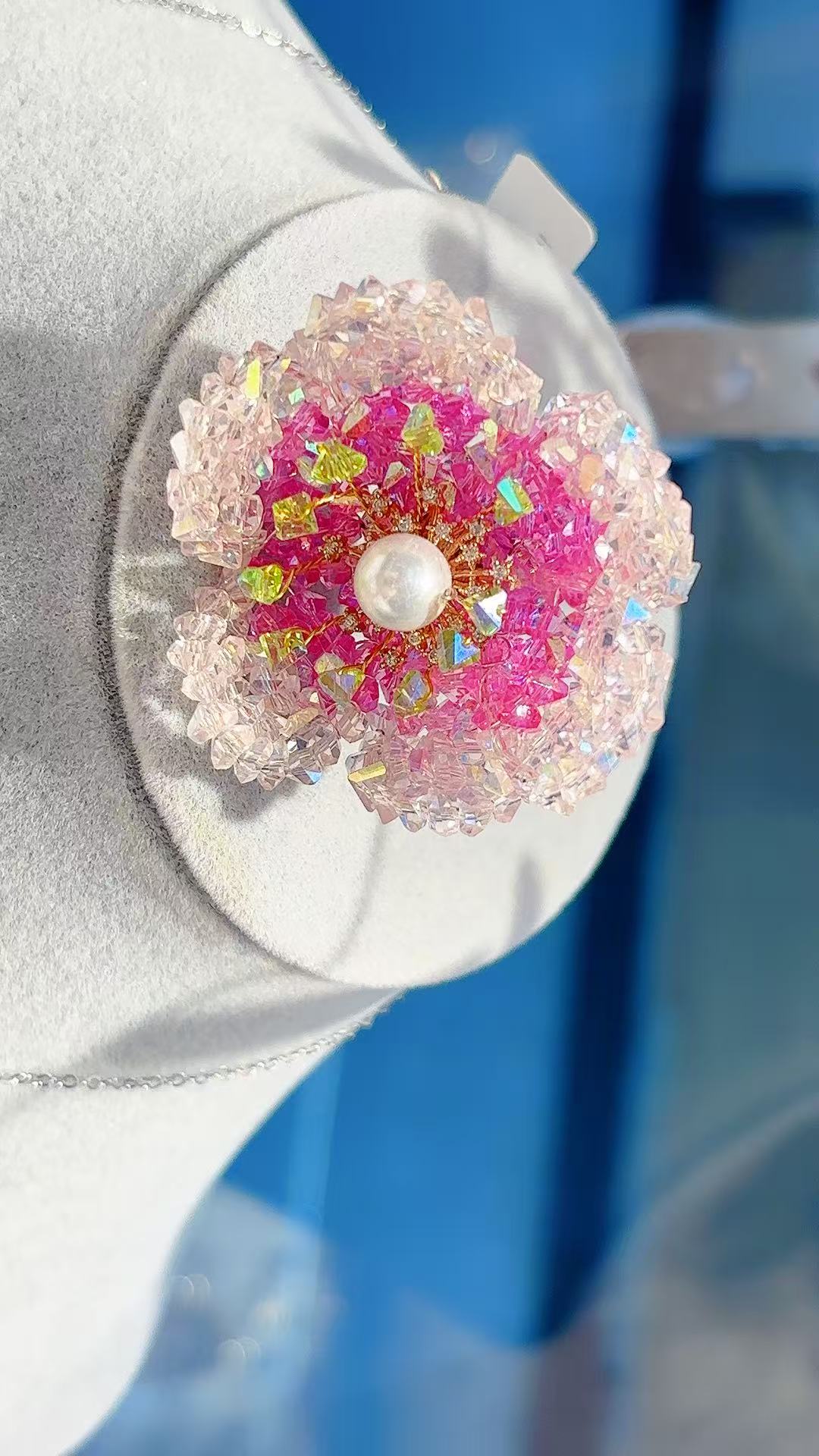 胸针/收腰扣/链条胸针/中古饰品/不规则合金胸针细节图