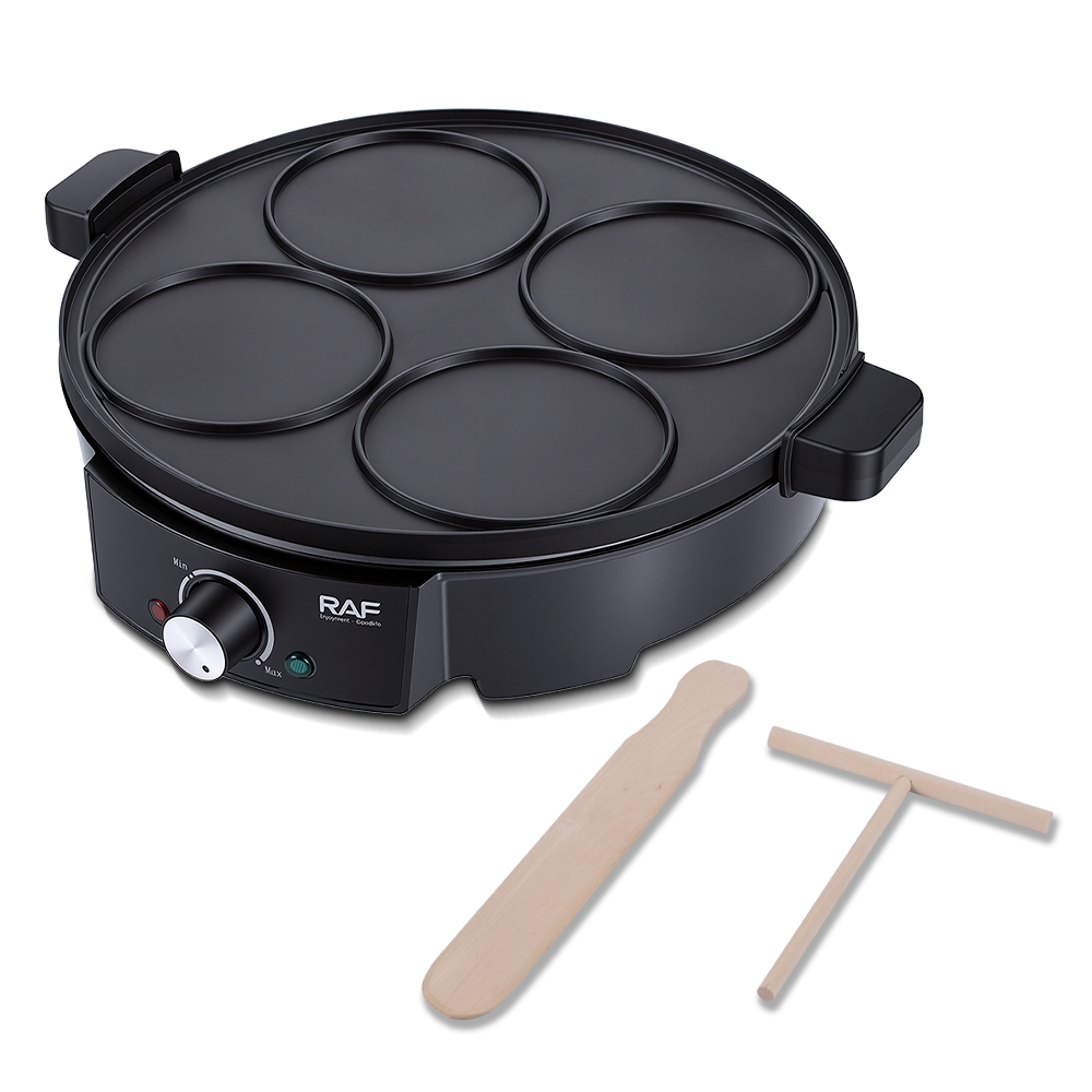RAF European standard cross-border electric griddle, 4-hole egg frying pan, multi-functional frying and baking machine, thin pancake machine, pancake maker, egg frying machine Application Scenario