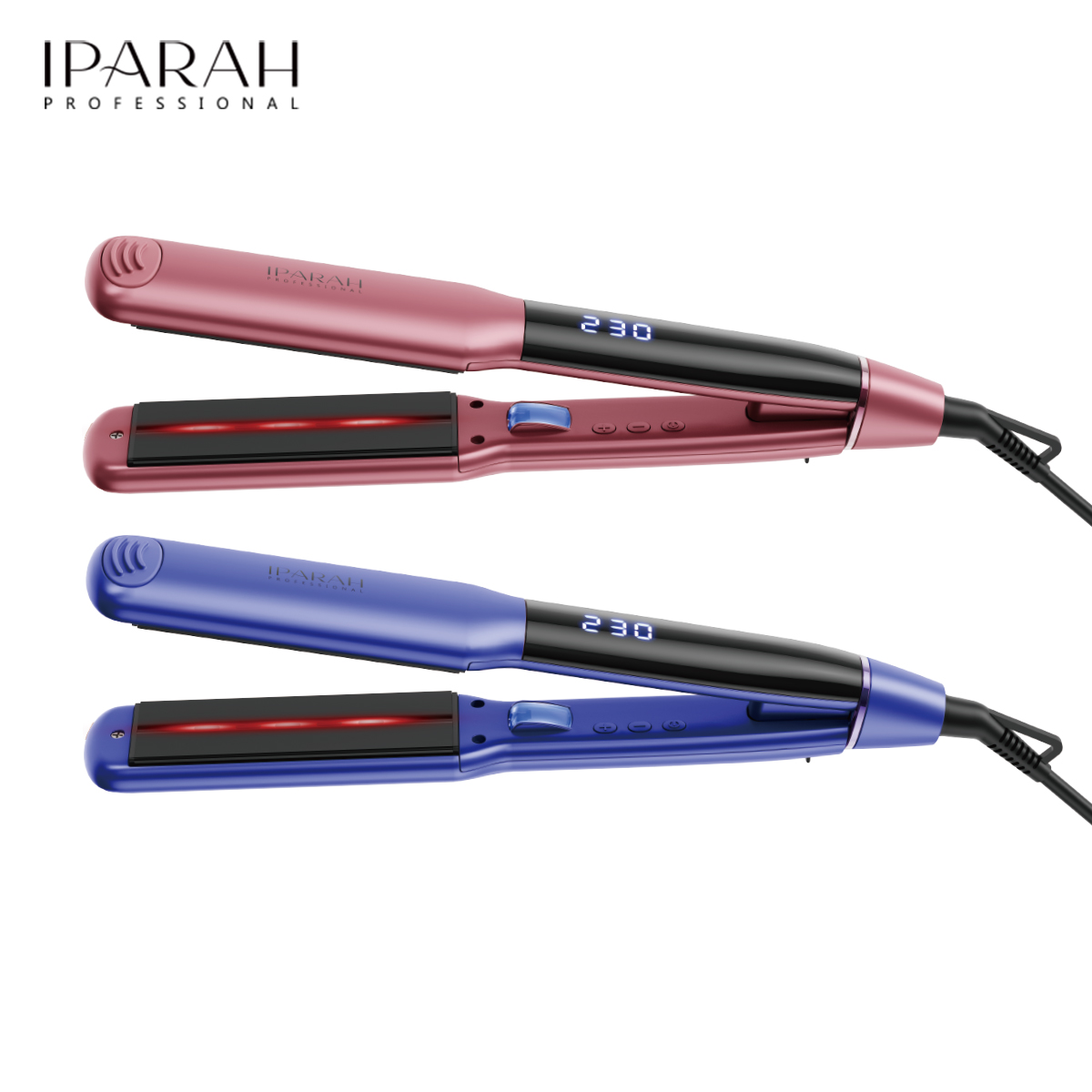 Pink and blue electric heating splint constant temperature hair straightener, ceramic coating P-104 full image