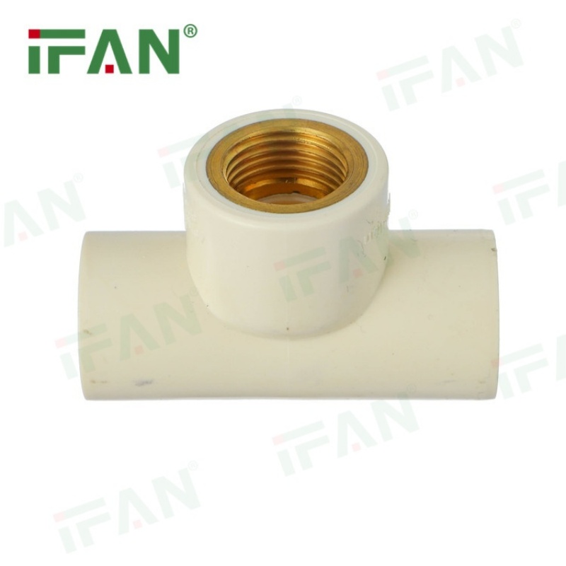 Wholesale CPVC Water Supply Pipe Tee Copper Female Thread details Picture