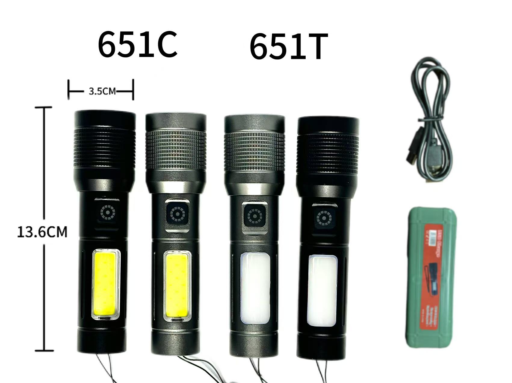 Multi-functional white laser flashlight work light led mini strong light flashlight Item Picture