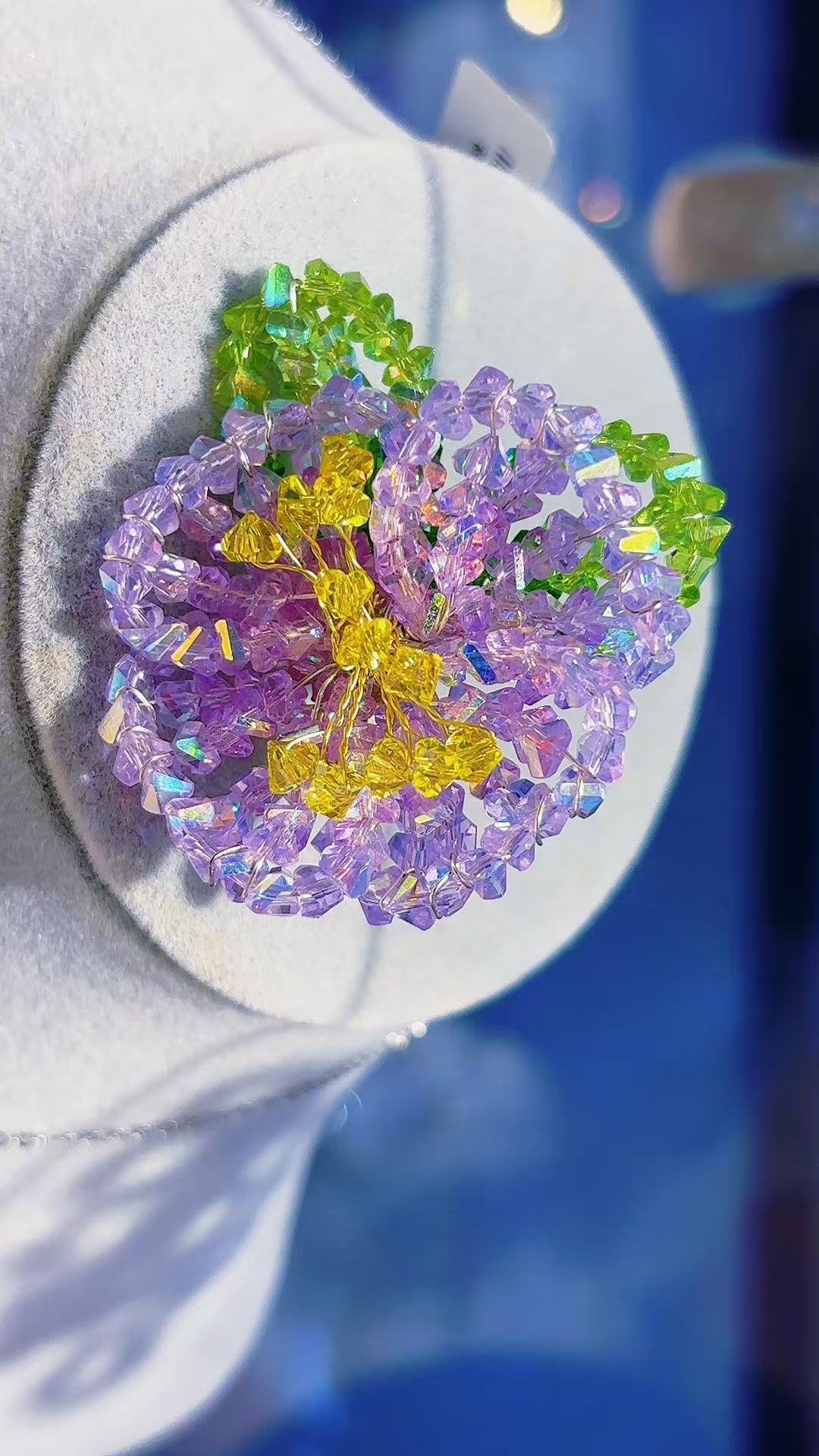 Yiwu lotus craft, colorful crystal artificial flowers, vine flowers, artificial flowers, highly realistic flower heads