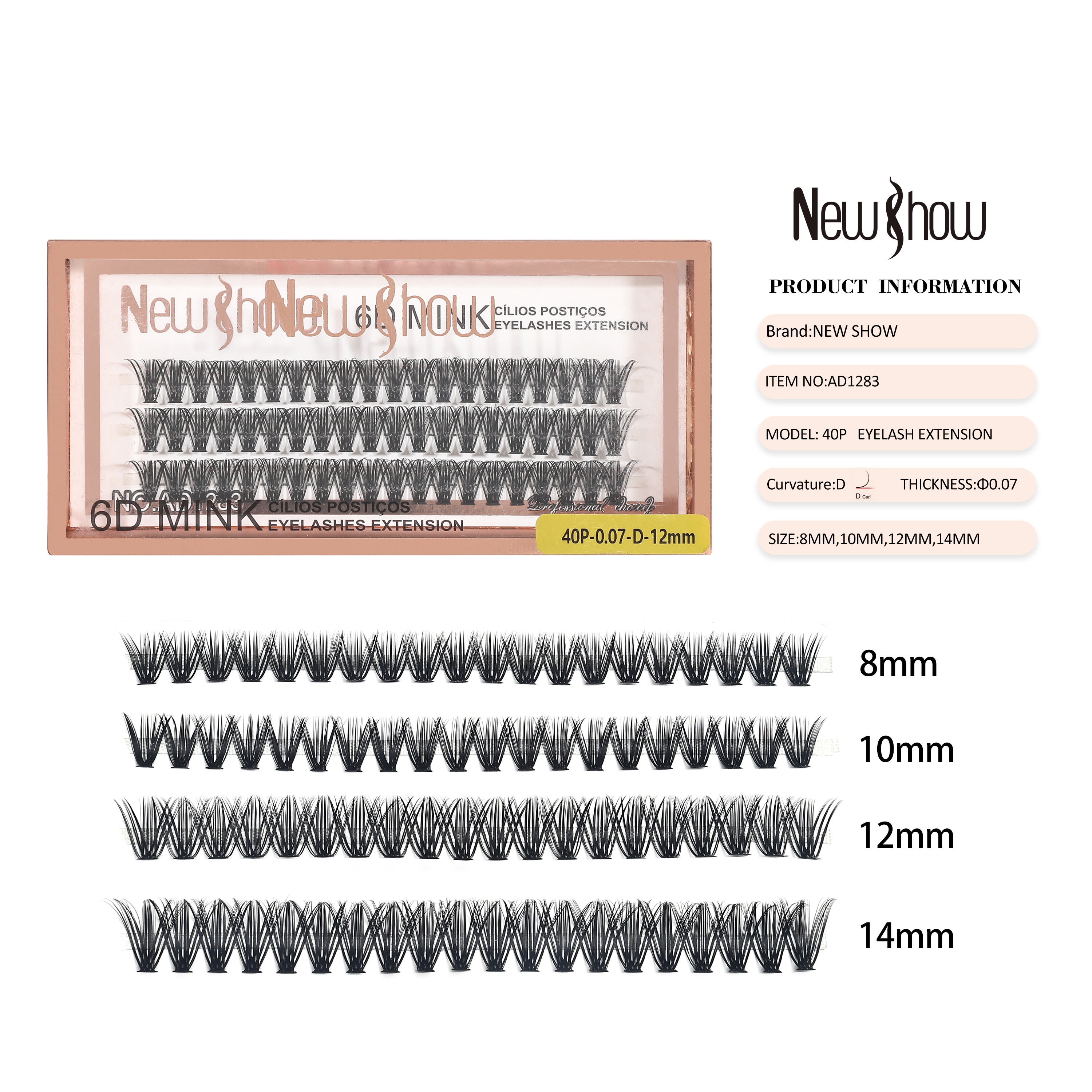 NEW SHOW False eyelashes new show Factory Self-sells DIY eyelash extension sets Specification image