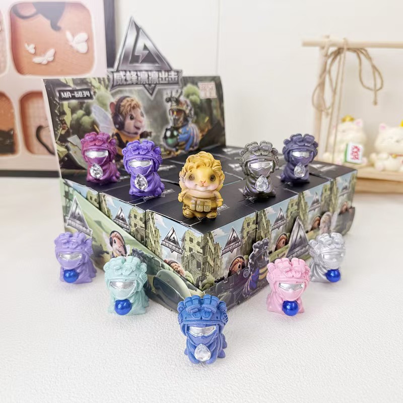 The new Delta Wasp makes a bold appearance in a cute blind box cartoon collectible desktop decoration Application Scenario