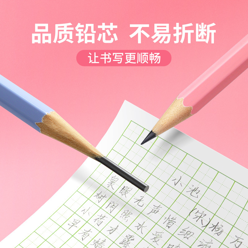 أقلام رصاص متعددة الألوان لتلاميذ المدارس الابتدائية والثانوية في بورك، ومثلثات ثلاثية الألوان لرسوم الأطفال، 2 ب Specification image