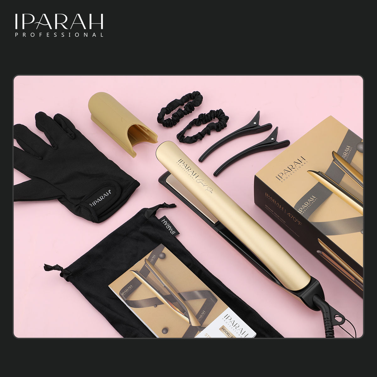 Golden Electric heating splint Hair Straightener Hair straightener constant temperature Hair care tool P-129 Specification image