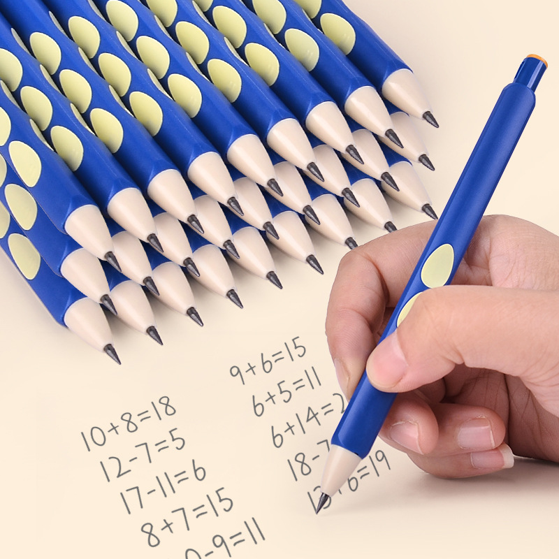 Blueprint 8171 Mechanical Pencil 2.0 Hole Pencil Posture Correction Activity Pencil for Primary School Students Imitation Wood Hole Pencil details Picture