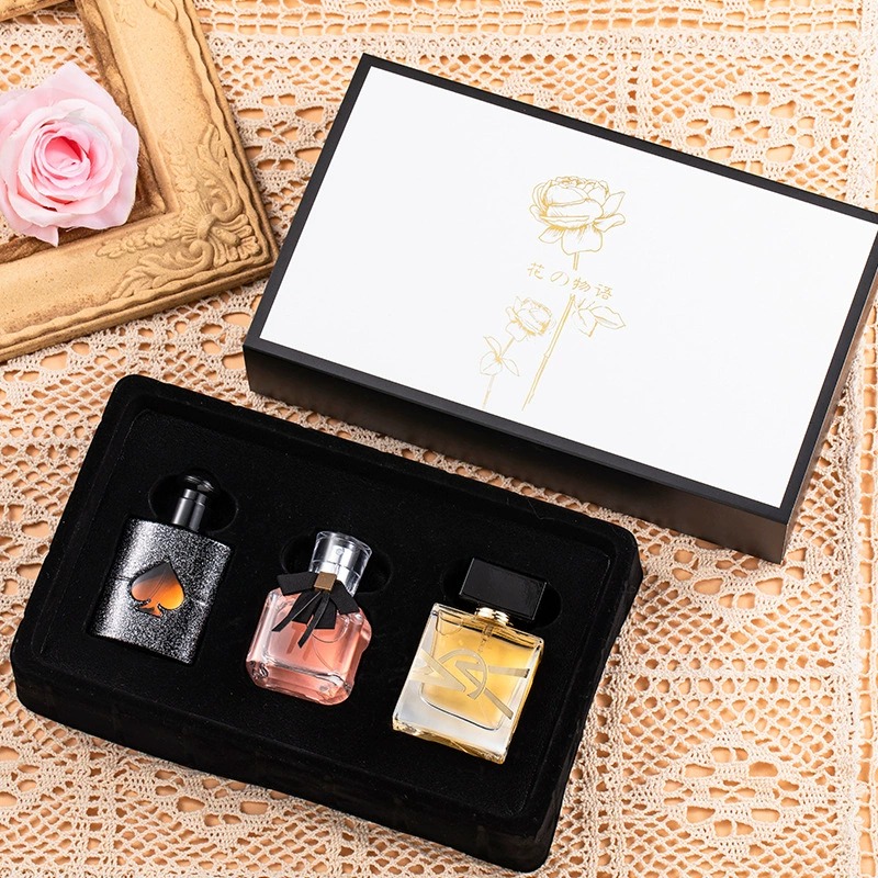 Free Water Black Crow Perfume, Strong Fragrance for Women, Light Fragrance, Long-lasting Three-piece Set Gift Box, Live-streaming Bestseller, Exclusive for the Middle East