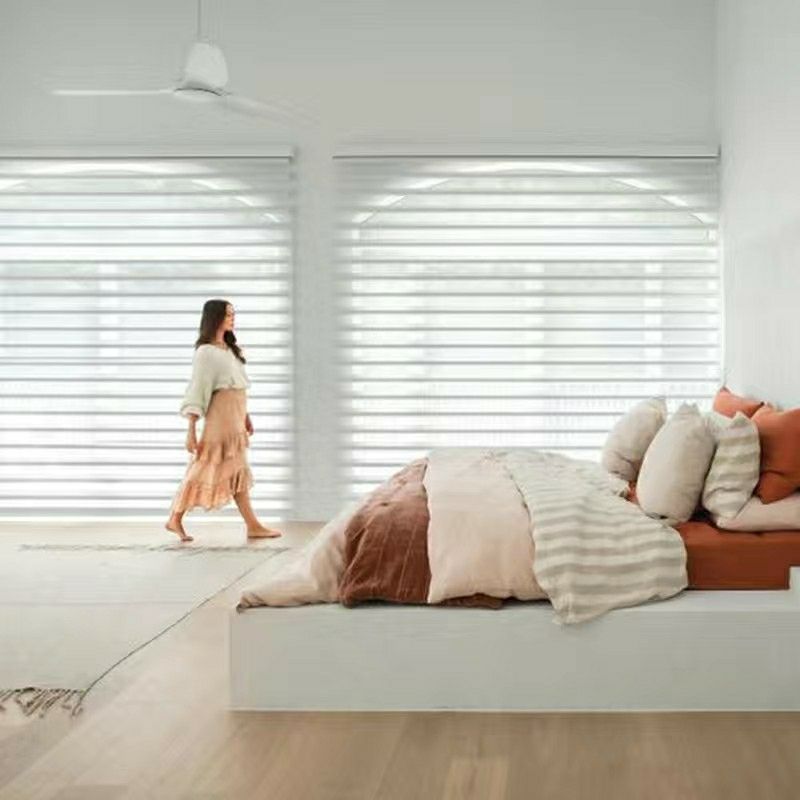 Shangri-la blinds, blackout curtains, window screens and accessories, finished window screens with tracks, day and night curtains detail image 5