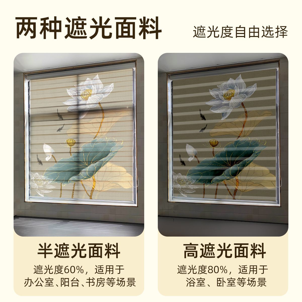 Jacquard Chinese-style blackout curtains with tracks, finished curtains, window drapes and accessories, day and night curtains detail image 10