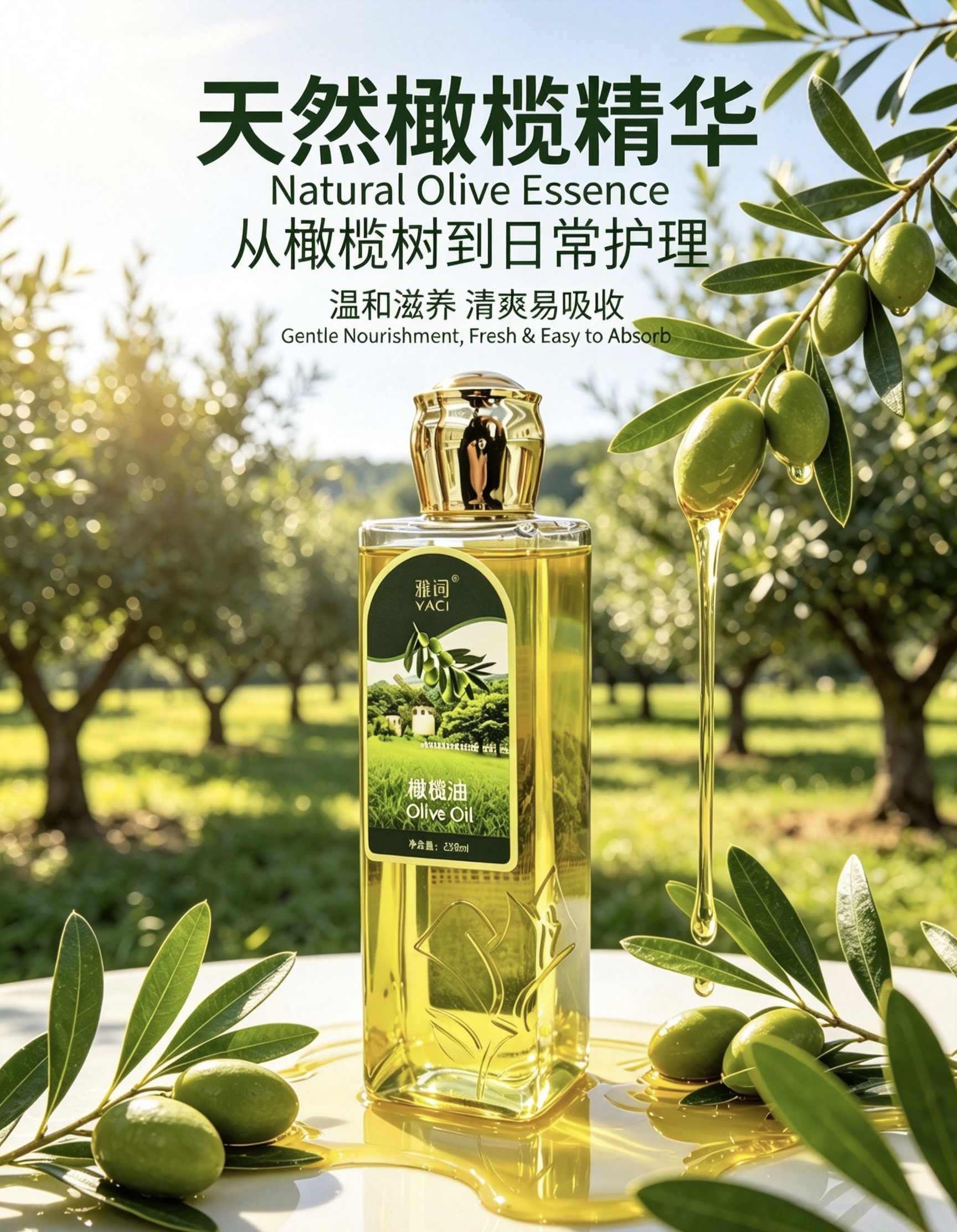 Olive Oil橄榄油-雅词YACI护发护肤橄榄油