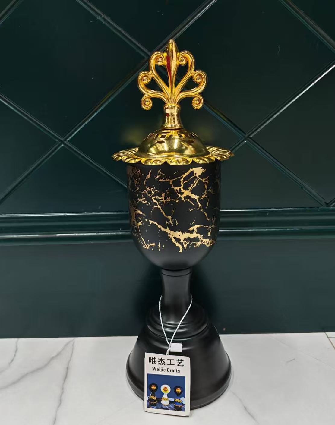 印度手工铜制香插配线香卧香礼盒装宗教仪式香道用品