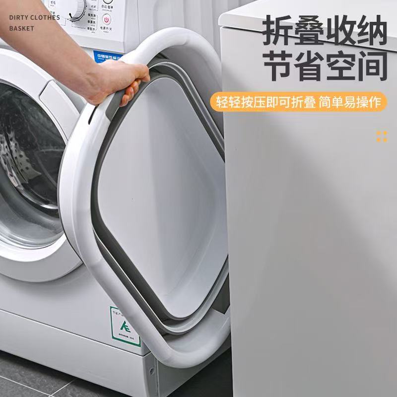 洗衣篮/折疊髒衣籃/布艺可折叠的脏衣篮/洗衣筐/日用百货细节图