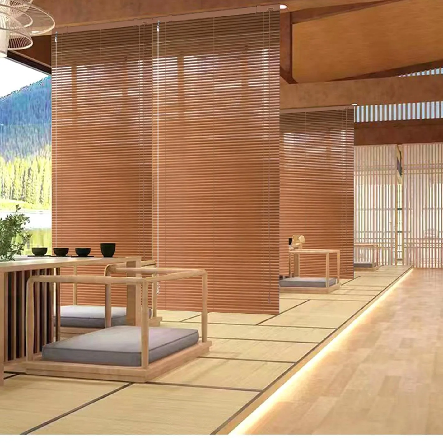 Aluminum alloy blinds, window sashes and accessories, perforated blinds rods with shading Windows detail image 7
