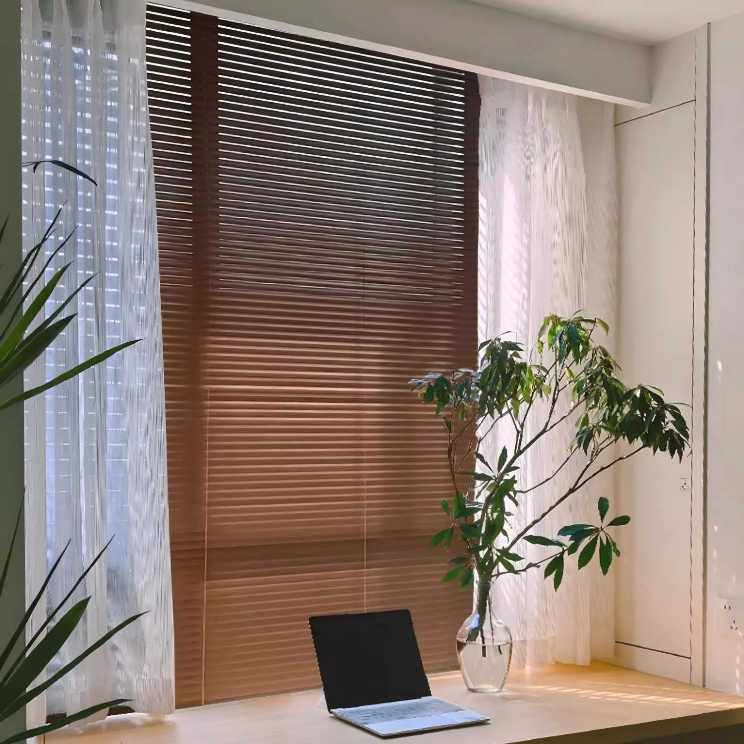 Aluminum alloy blinds, window sashes and accessories, perforated blinds rods with shading Windows detail image 2