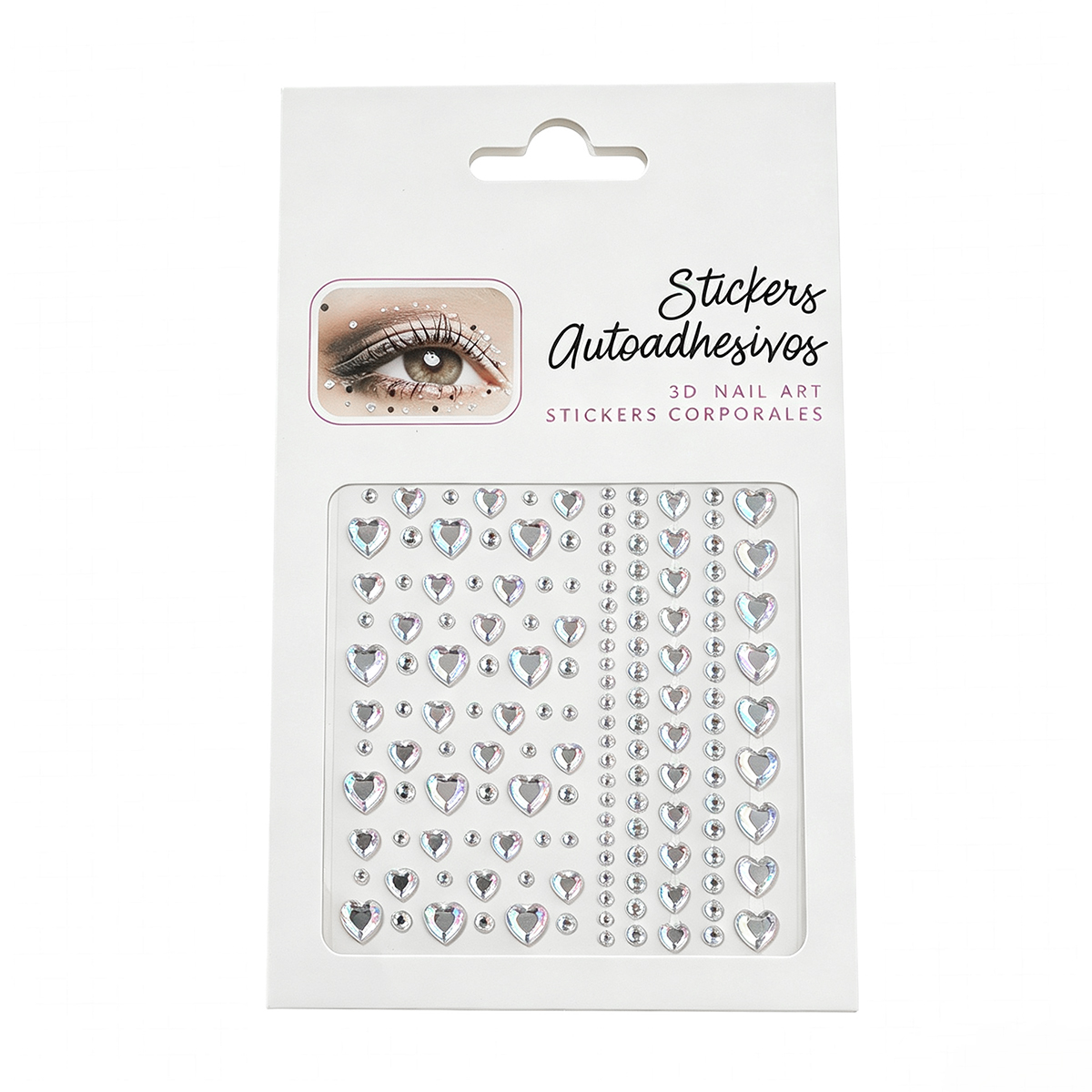 AB Color Heart Water Diamond Stickers Self-adhesive Facial Eye Makeup Bright Diamond Stage Party Nail Art DIY Sparkling Diamond Decorative stickers Item Picture