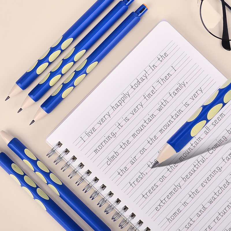 Blueprint 8171 Mechanical Pencil 2.0 Hole Pencil Posture Correction Activity Pencil for Primary School Students Imitation Wood Hole Pencil Specification image
