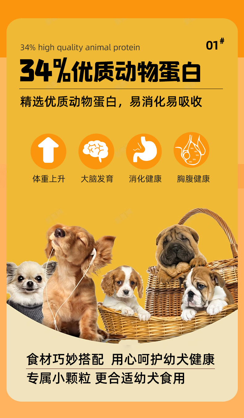 西班牙进口Breedna布雷德纳狗粮鸡肉通用全价幼犬狗粮 pic 2