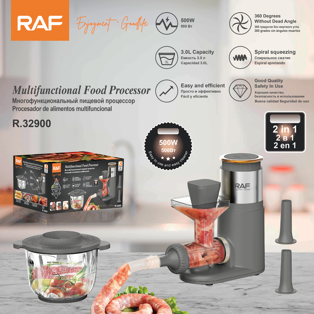 RAF عبر الحدود RAF هو طحن اللحوم Human Room، وهو مزود بمزيج غذائي متعدد الأغراض يعمل في وحدة واحدة