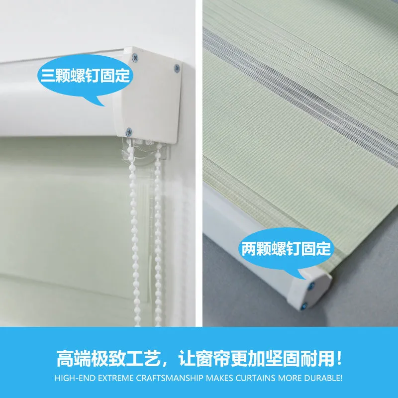 Filibin blackout curtains with tracks, complete sets of window decoration curtains, blackout bedroom day and night curtains, day and night curtains detail image 4