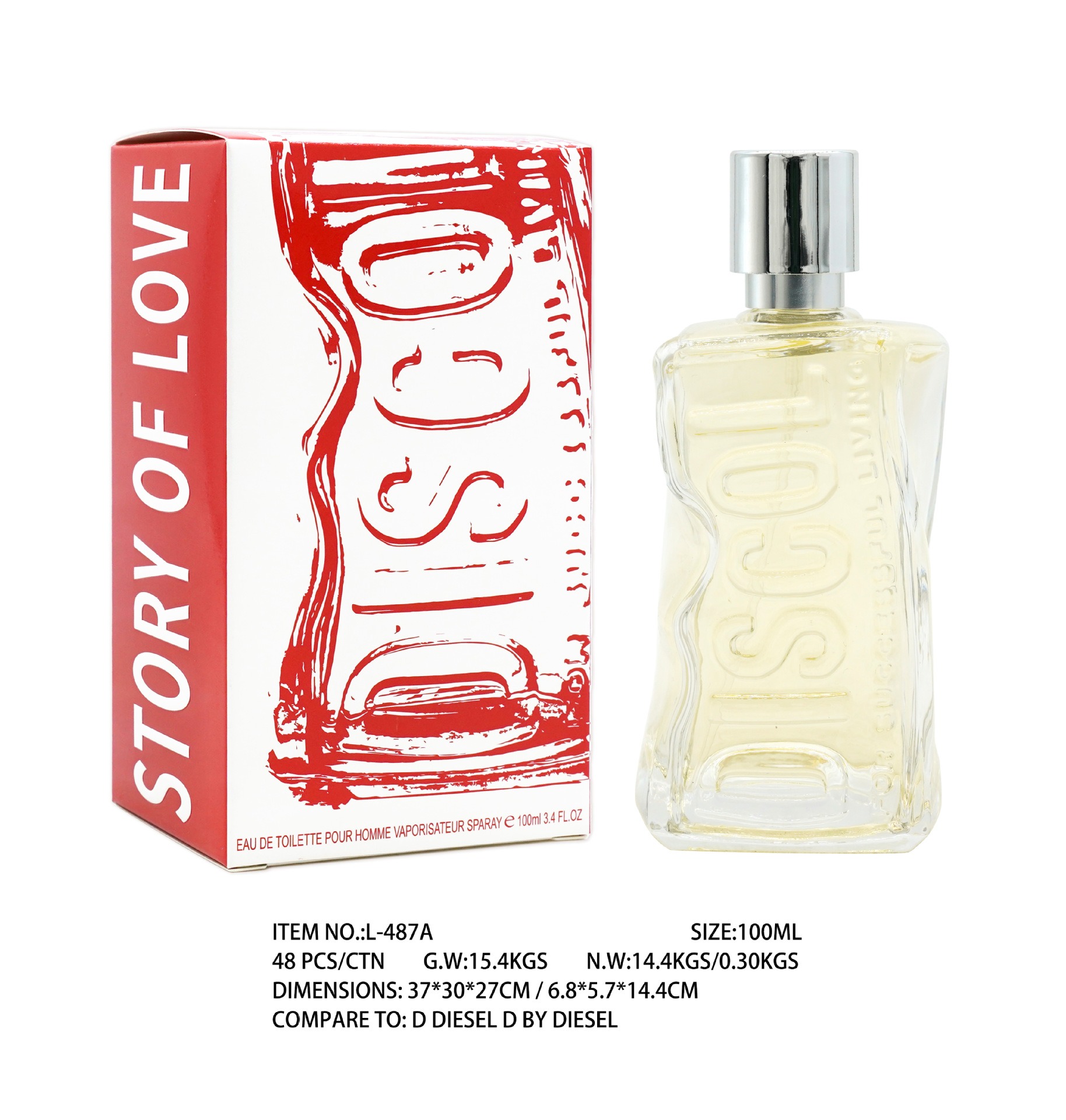 Men's unisex perfume, Women's fragrance, Fearless Warrior, European and American export, Arab, Vietnamese supply, 100ml Specification image