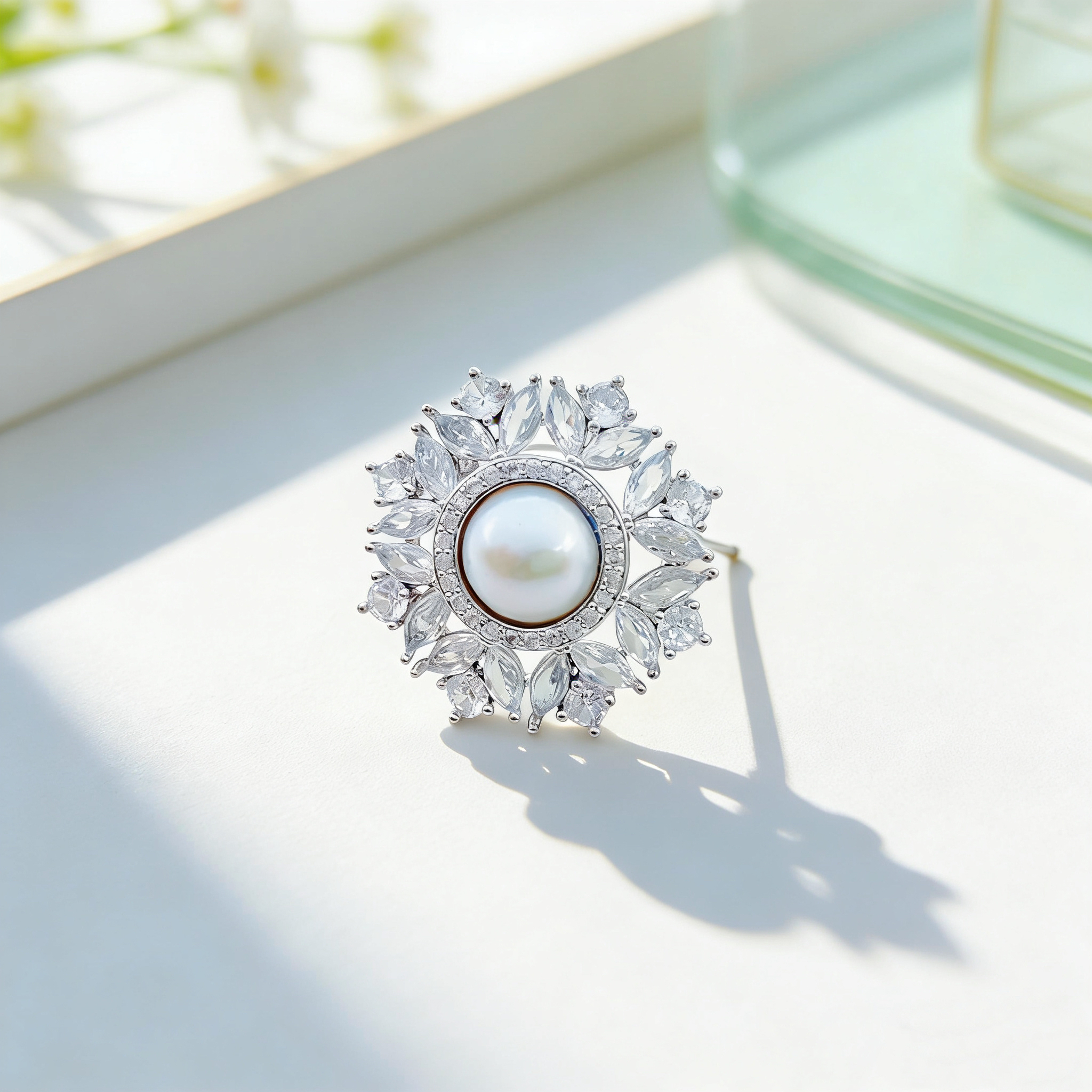 Pearl flower brooch, Baroque pearl brooch, decorative national trend brooch, retro accessory brooch, ladies XZ136017