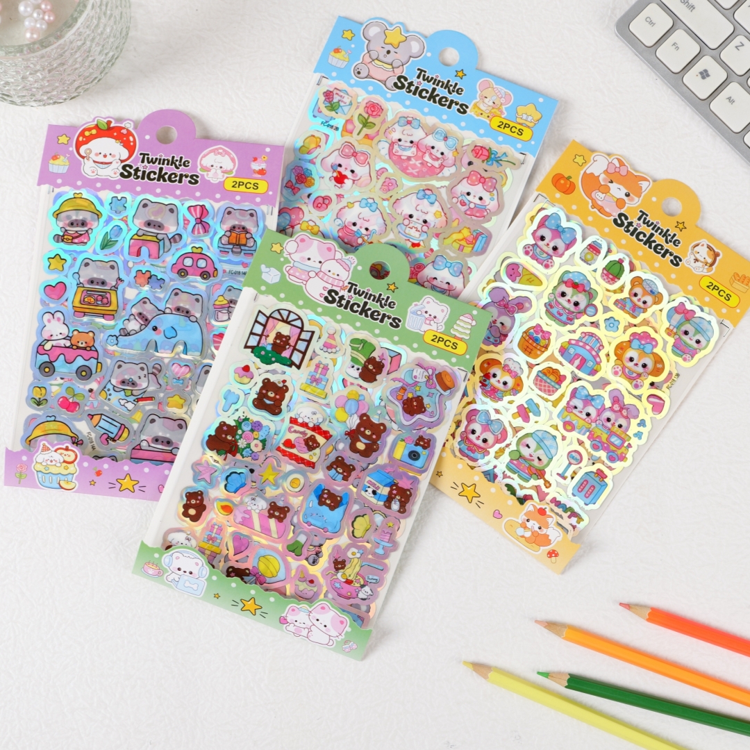 2 colorful planner stickers, cute and waterproof planner stickers, Instagram planner material stickers Specification image