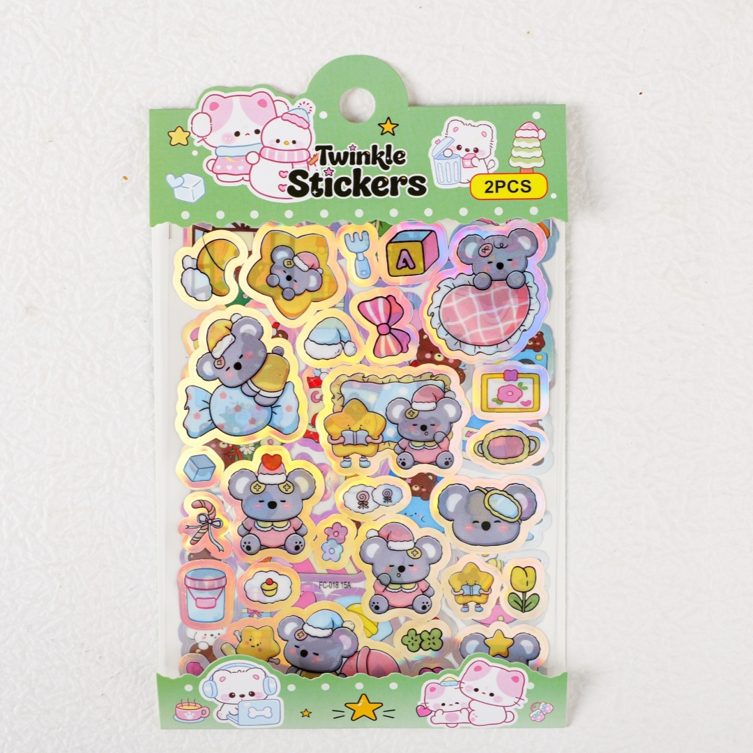 2 colorful planner stickers, cute and waterproof planner stickers, Instagram planner material stickers