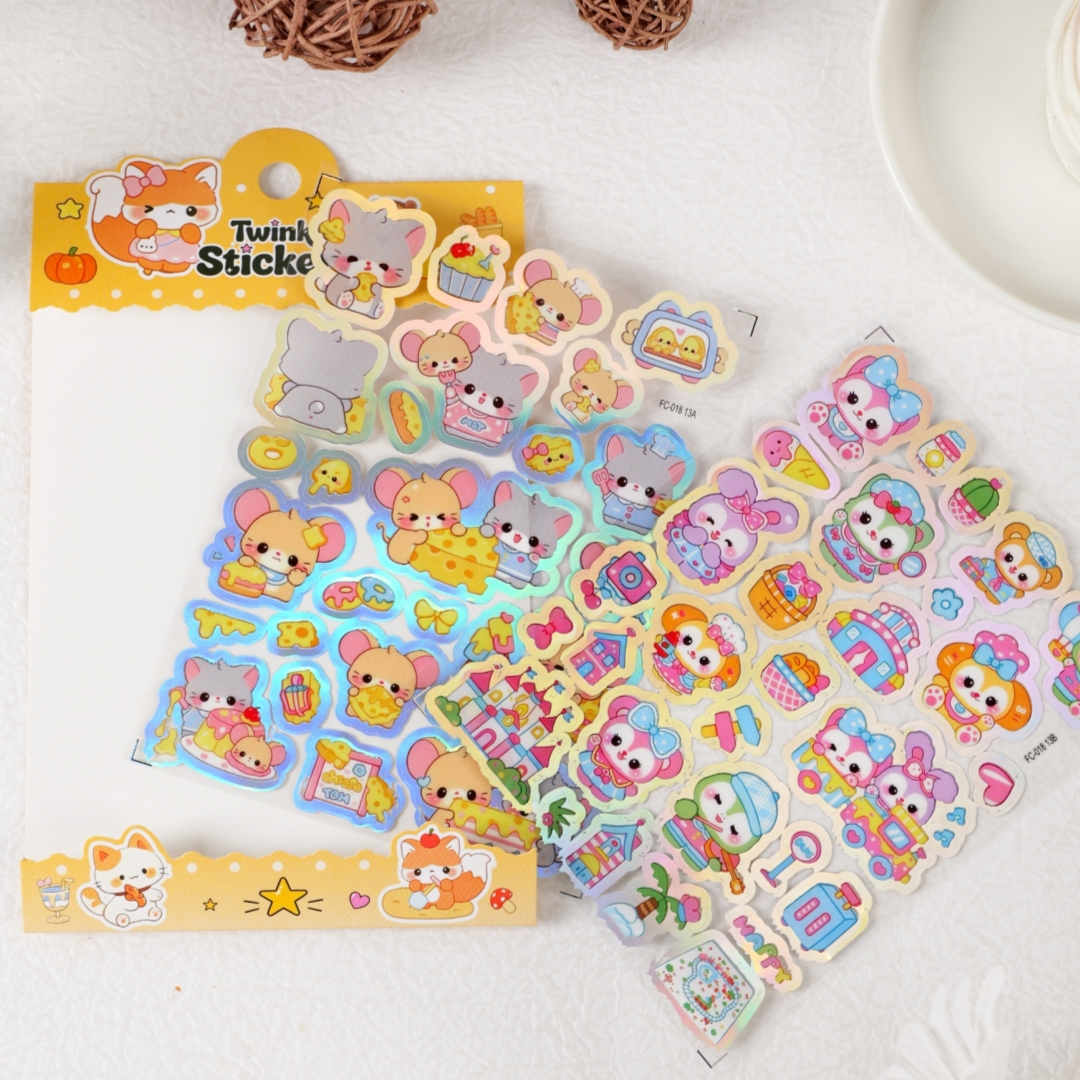 2 colorful planner stickers, cute and waterproof planner stickers, Instagram planner material stickers details Picture