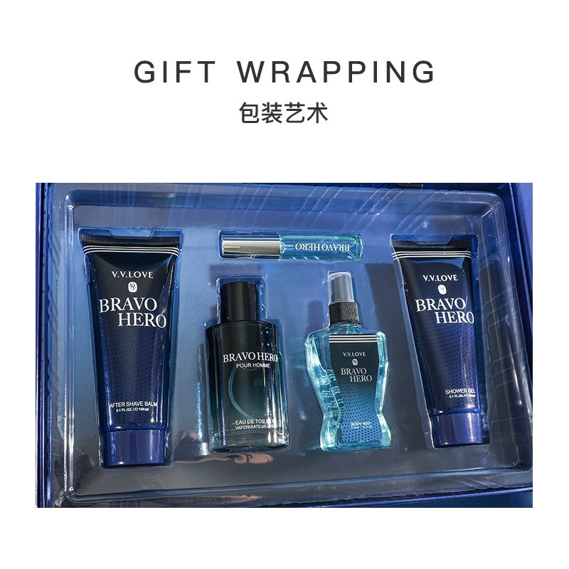 perfumes set Export Men's Holiday Gift Box Fragrance Five-piece Set Woody Eau de Toilette wholesale Specification image