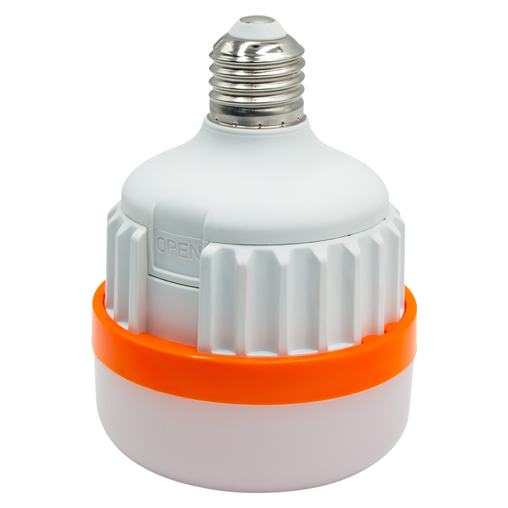 White LED light-emitting disc bulb with an orange ring