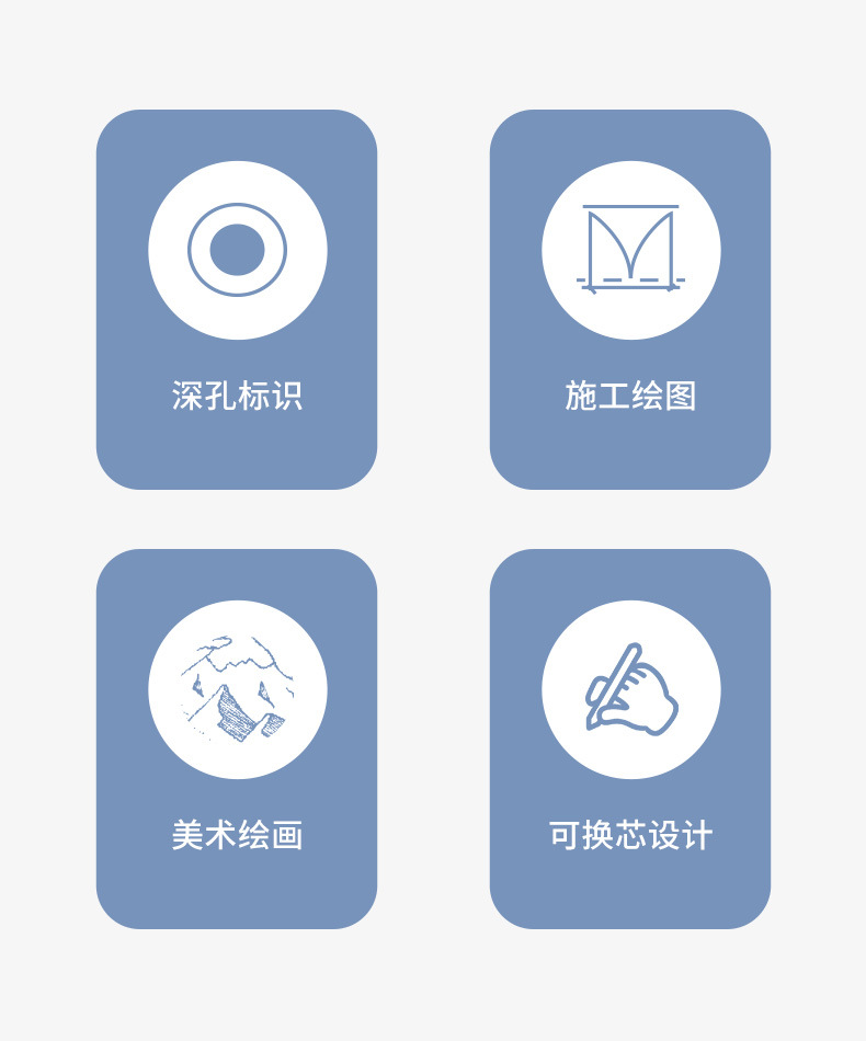 深孔木工铅笔木工工程活动铅笔可调节勾线标记笔石墨笔芯彩色铅芯 pic 2
