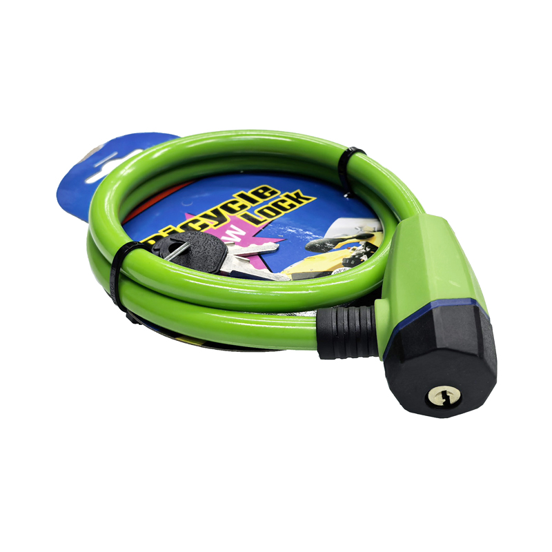 240963 Steel cable lock, bicycle key lock, anti-theft electric bicycle steel cable lock, portable ring lock, electric bike anti-theft lock details Picture