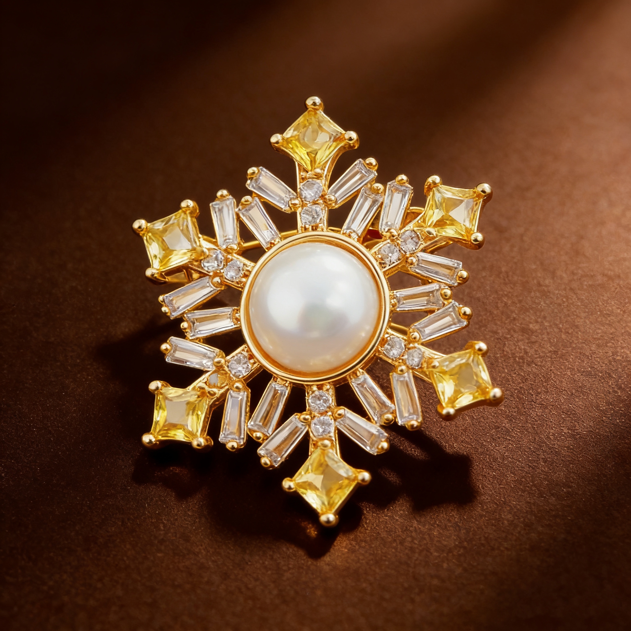 Pearl flower brooch, Baroque pearl brooch, decorative national trend brooch, retro accessory brooch, ladies' Chinese style XZ136018 details Picture