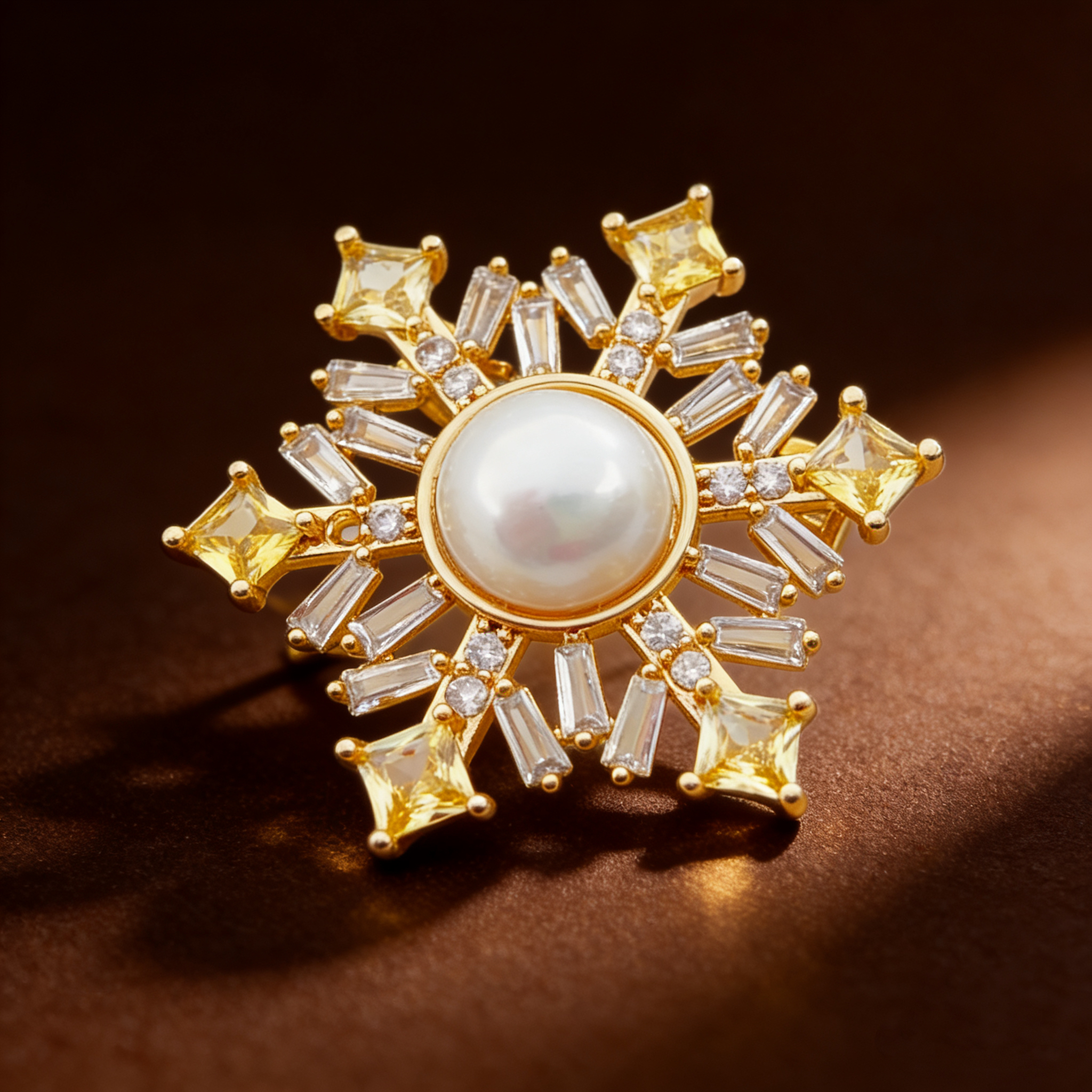 Pearl flower brooch, Baroque pearl brooch, decorative national trend brooch, retro accessory brooch, ladies' Chinese style XZ136018 Specification image