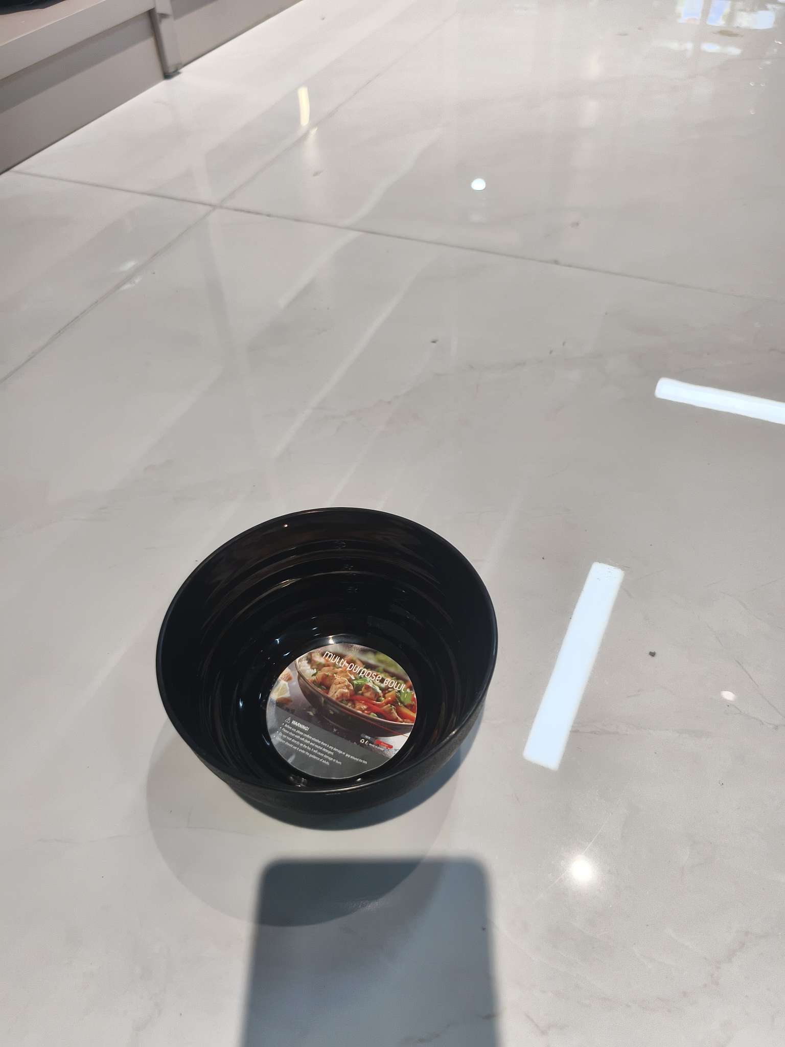 黑色多用途碗家用大容量耐高温pp碗厨房盛菜汤碗易清洗饭碗沙拉碗详情图1