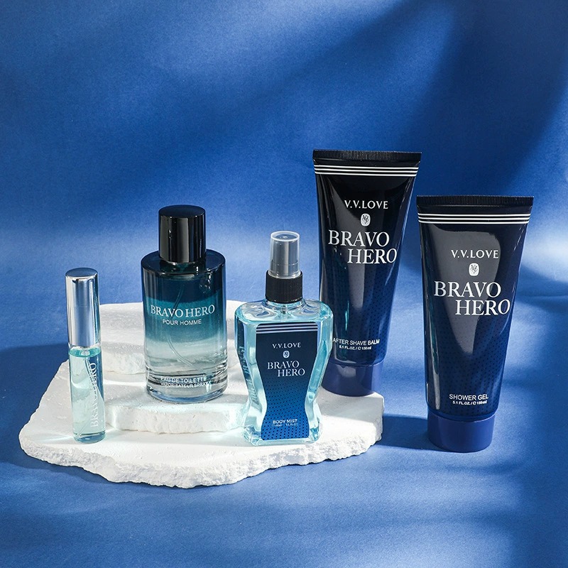 perfumes set Export Men's Holiday Gift Box Fragrance Five-piece Set Woody Eau de Toilette wholesale Application Scenario