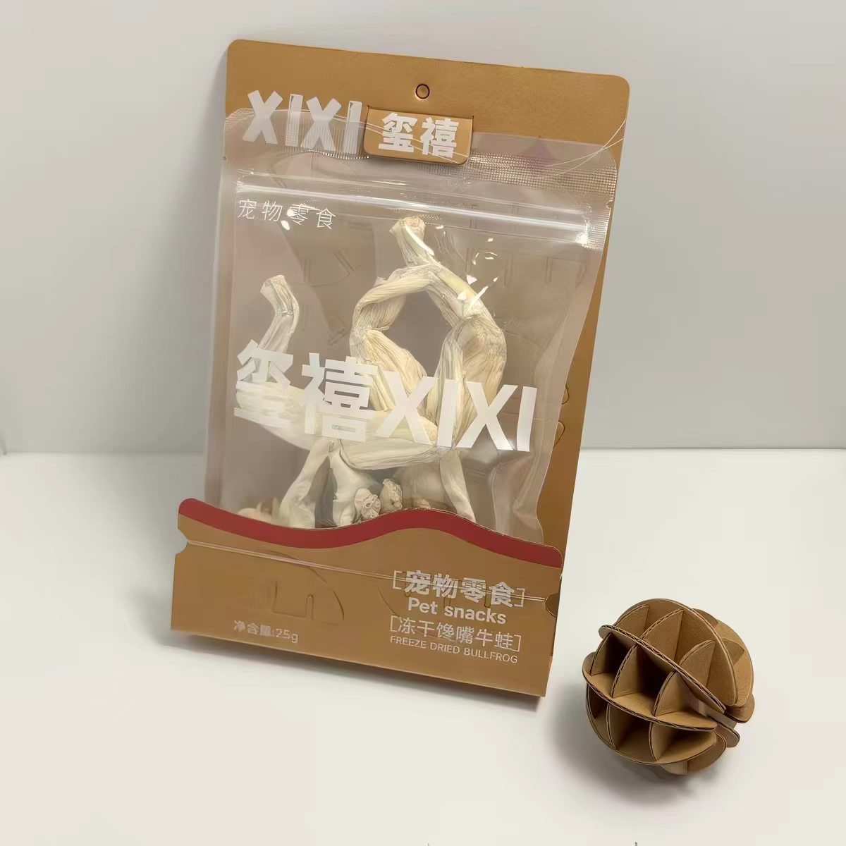 XIXI Xixi Dried Pet Snacks Training Reward Teething Sticks Chicken, duck meat, bullfrog, thin eggs, multiple flavors to choose from, 60 packs per set, on display stand, while supplies last Application Scenario