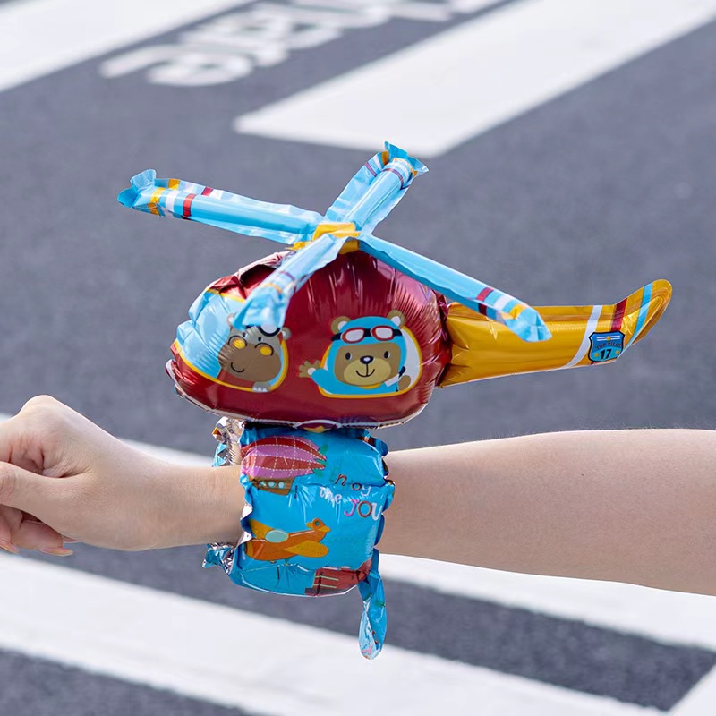Fighter jet 3D stereoscopic wristband, balloon children's cartoon party decoration toy, birthday gift, ground promotion gift details Picture