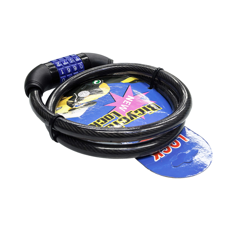 240966 four-digit combination lock, bicycle four-digit combination lock, mountain bike, cable lock, cycling wire lock, rim lock Specification image