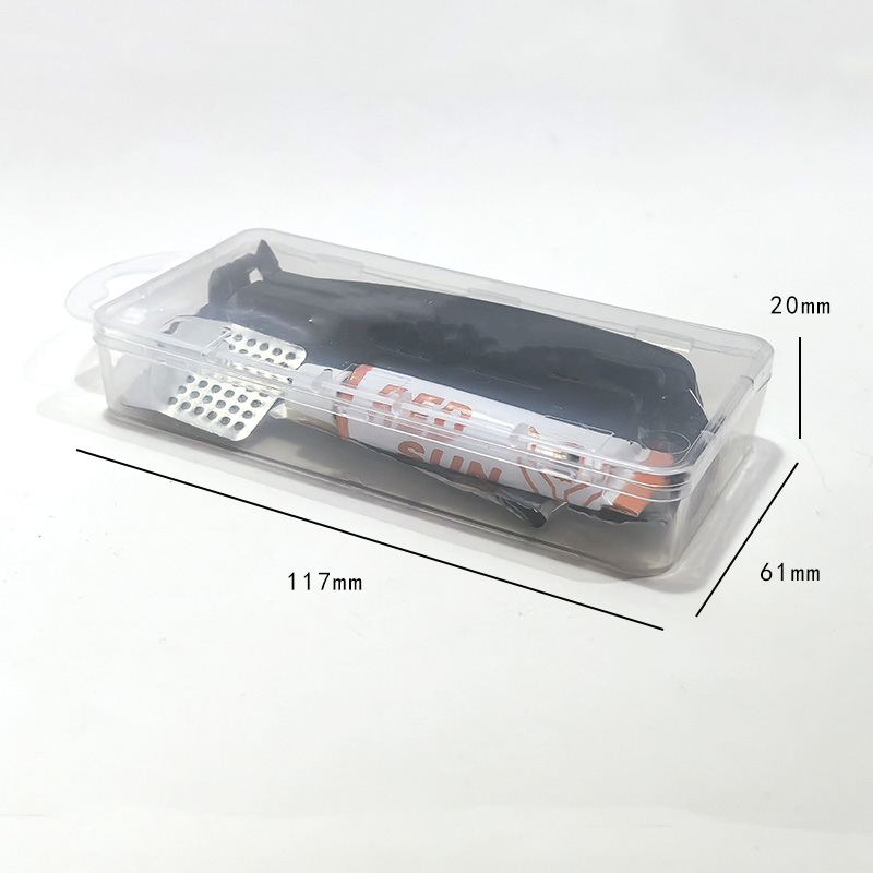 21338 Bicycle tire repair box, maintenance tools, valve core, cycling tool set, film prying bar, plastic transparent box, tire repair tools Item Picture