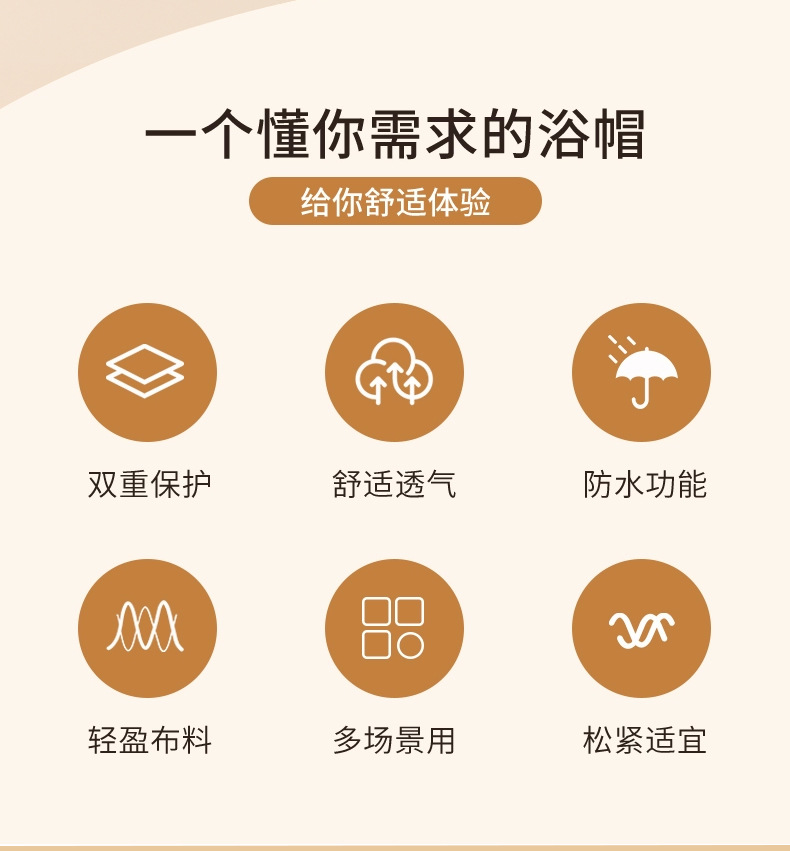 亮片羽毛双层浴帽洗澡头套家用沐浴帽儿童发套厨房防油烟发膜专用详情2