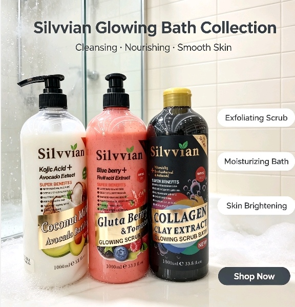 Silvvian Glowing Scrub Bath Gel Collection 跨境热销Silvvian沐浴露