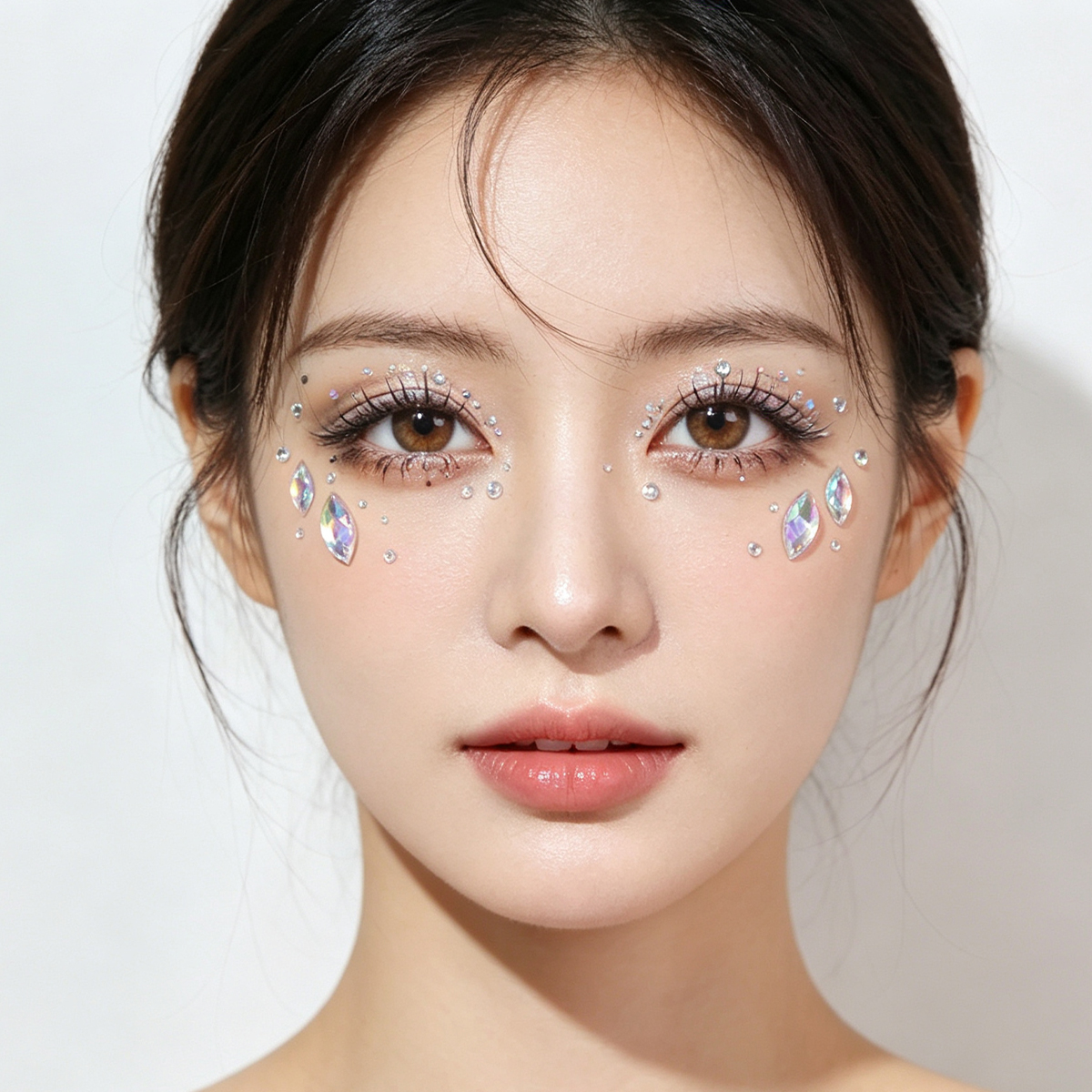 AB Waterdrop color facial diamond stickers Self-adhesive Dazzling eye Makeup Diamond stickers Nail Art decoration Stage makeup Diamond stickers Application Scenario