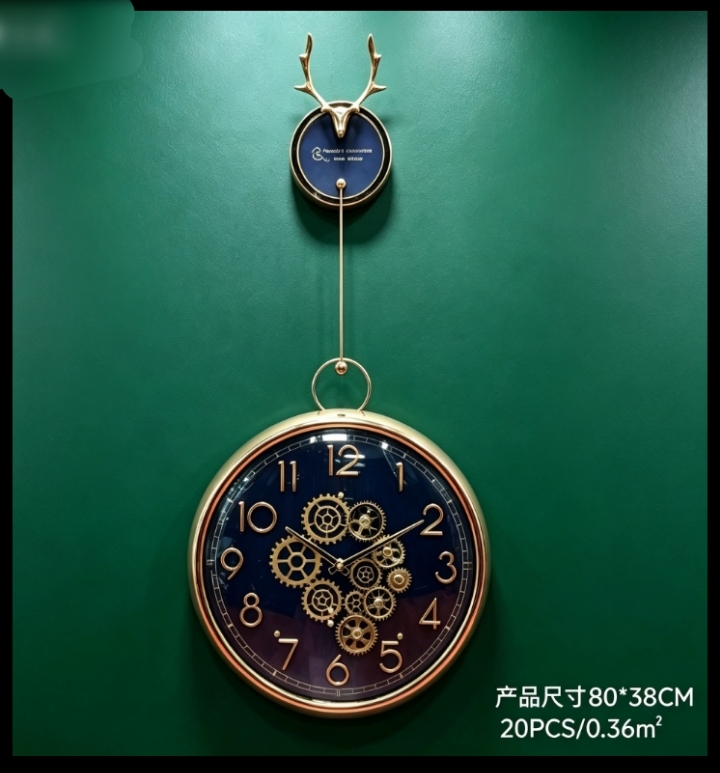 亚克力挂钟壁钟墙贴钟工艺品挂钟家饰钟表18cm钟表钟表